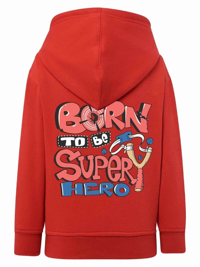 Bluza chłopięca z kapturem, rozpinana, czerwona, Tup Tup
