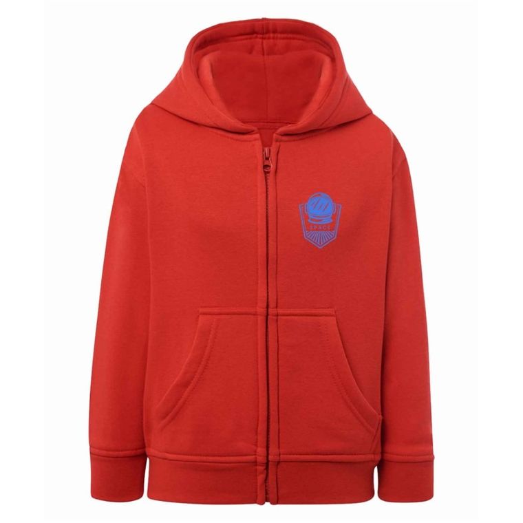 Bluza chłopięca z kapturem, rozpinana, czerwona, Tup Tup