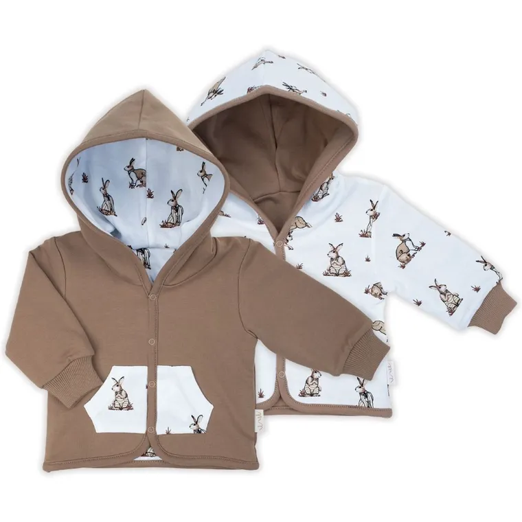 Bluza chłopięca z kapturem, rozpinana, dwustronna, mix, Nicol