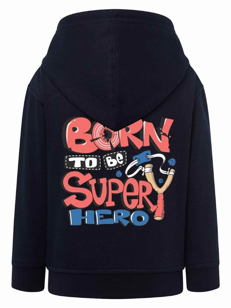 Bluza chłopięca z kapturem, rozpinana, granatowa, Tup Tup