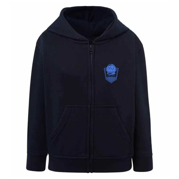 Bluza chłopięca z kapturem, rozpinana, granatowa, Tup Tup