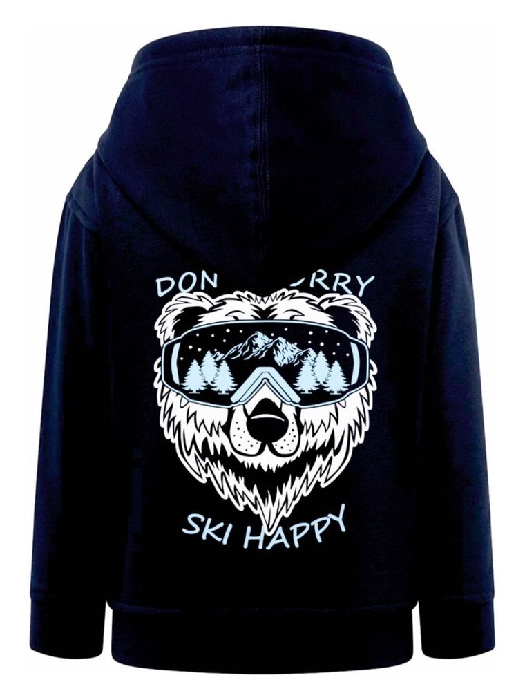 Bluza chłopięca z kapturem, rozpinana, granatowa, Tup Tup