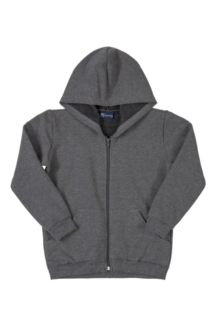 Bluza chłopięca z kapturem, rozpinana, szara, Quimby