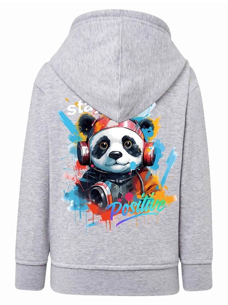 Bluza chłopięca z kapturem, rozpinana, szara, Tup Tup