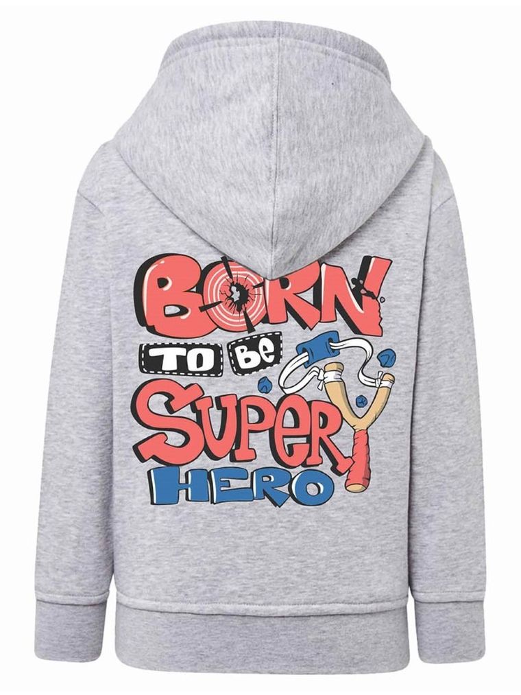 Bluza chłopięca z kapturem, rozpinana, szara, Tup Tup
