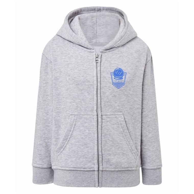 Bluza chłopięca z kapturem, rozpinana, szara, Tup Tup