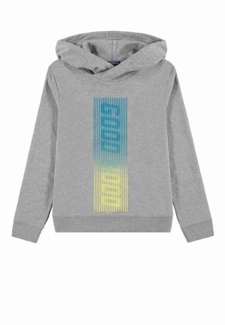 Bluza chłopięca z kapturem, szara melanż, Tom Tailor