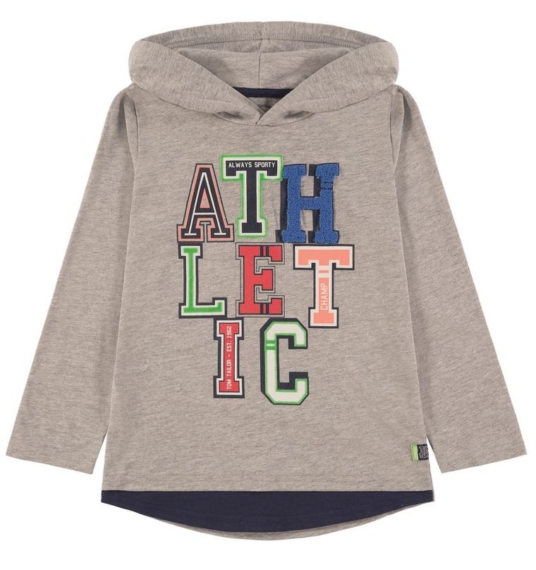 Bluza chłopięca z kapturem, szara, Tom Tailor