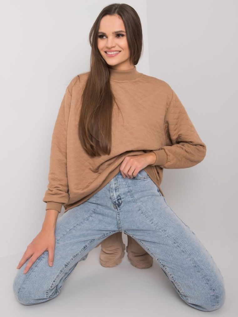 Bluza damska, beżowa, Basic Feel Good