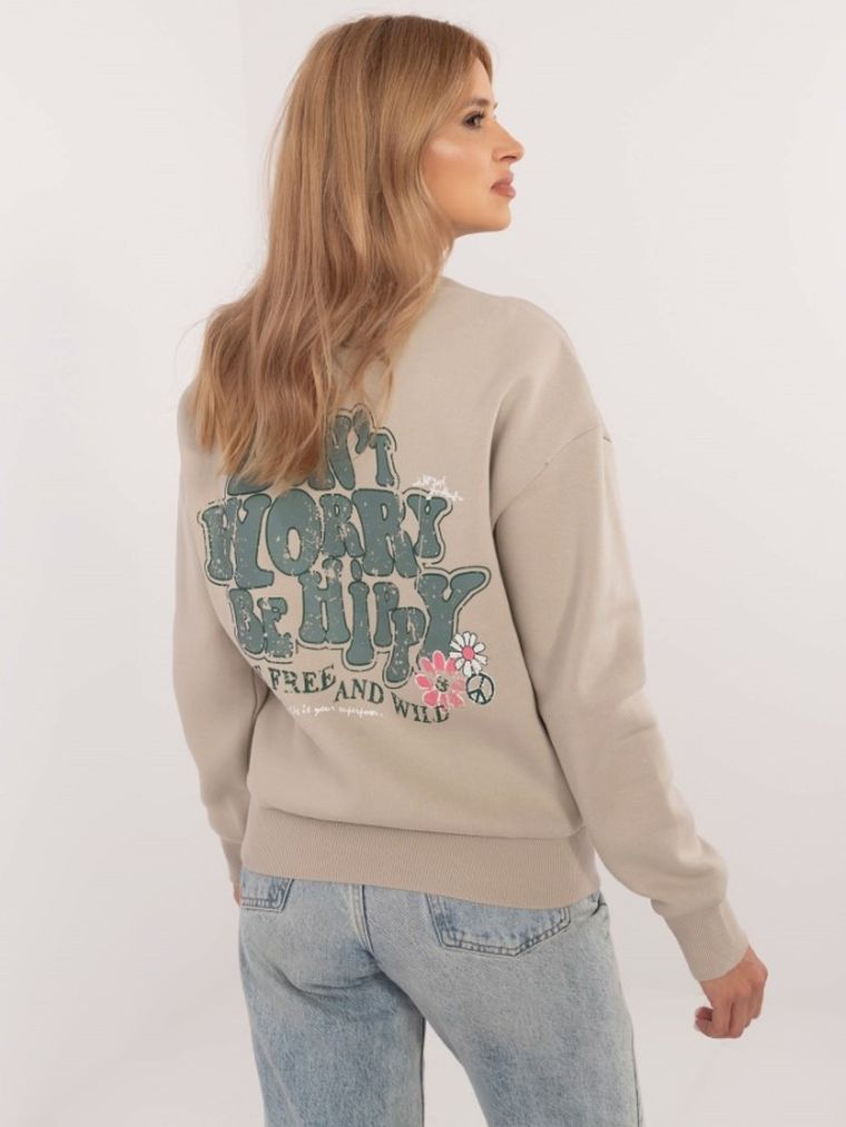 Bluza damska, beżowa, Sublevel