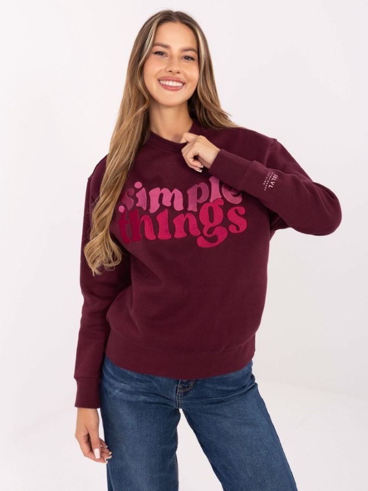 Bluza damska, bordowa, Sublevel