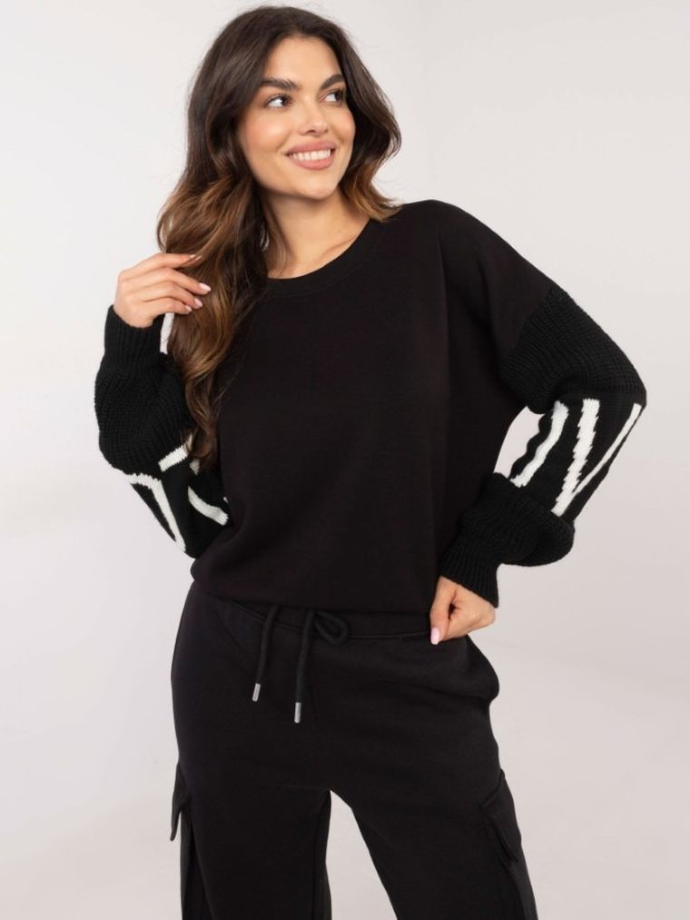 Bluza damska, czarna, Italy Moda