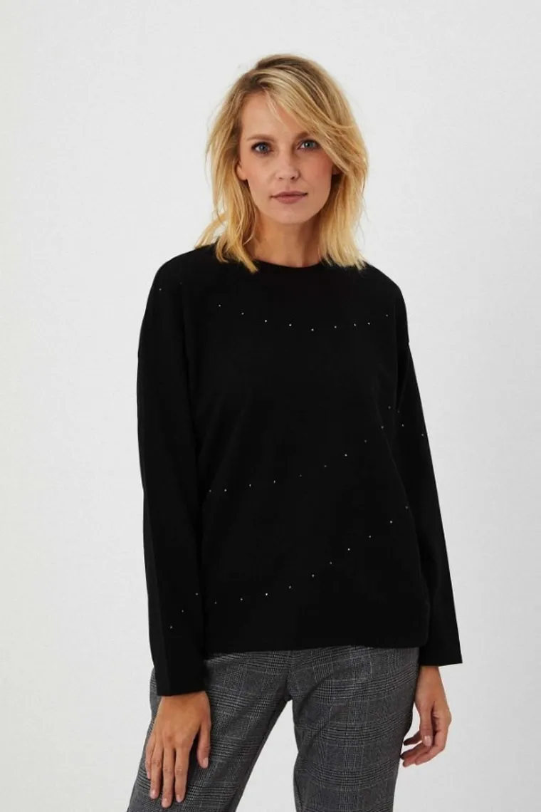 Bluza damska, czarna, Moodo