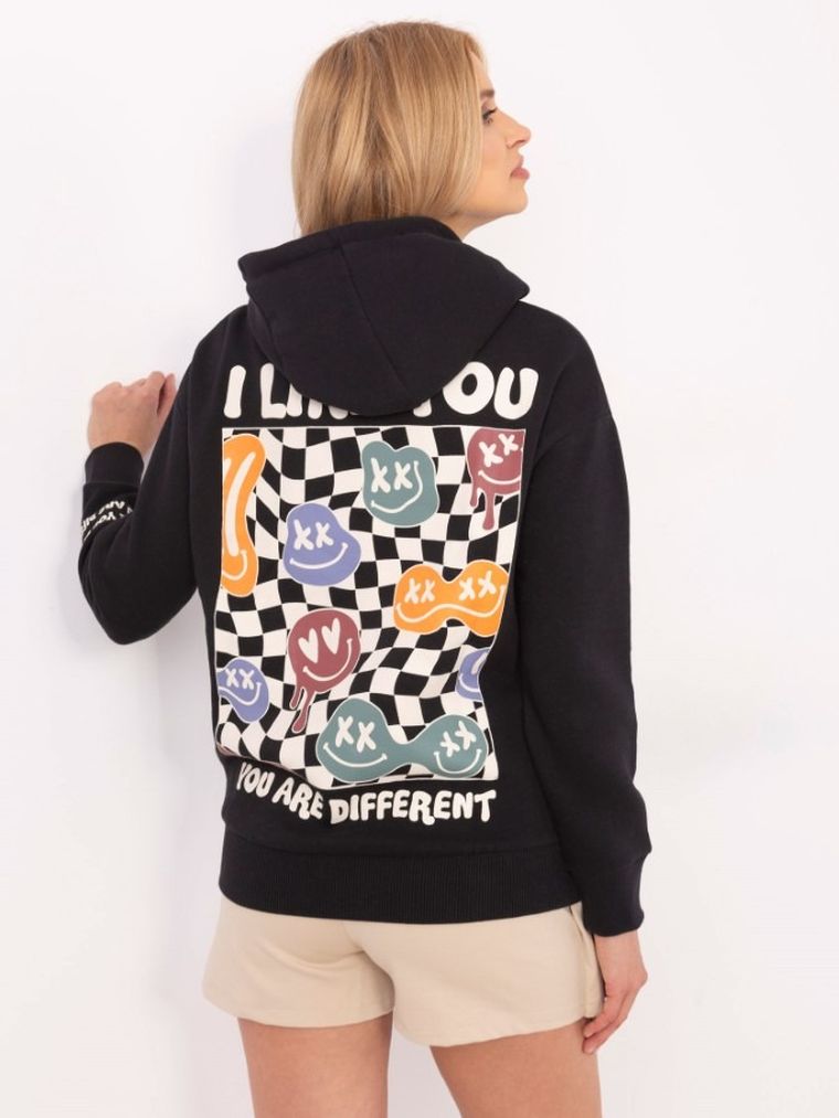 Bluza damska, czarna, Sublevel