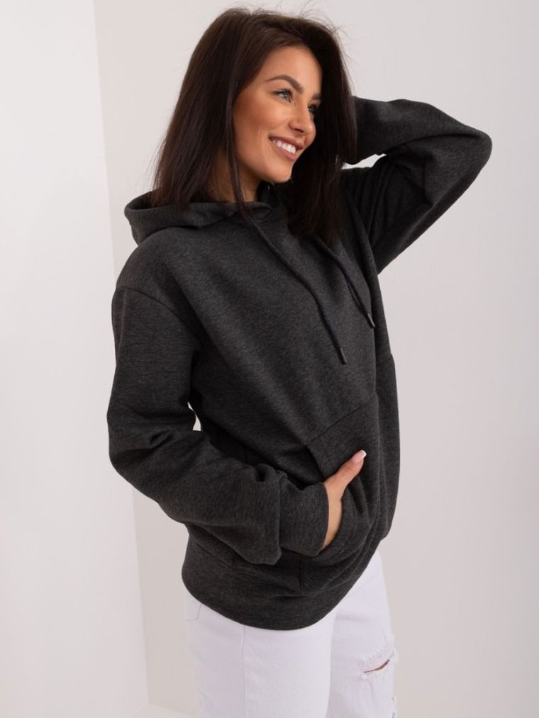 Bluza damska, grafitowa, Factory Price