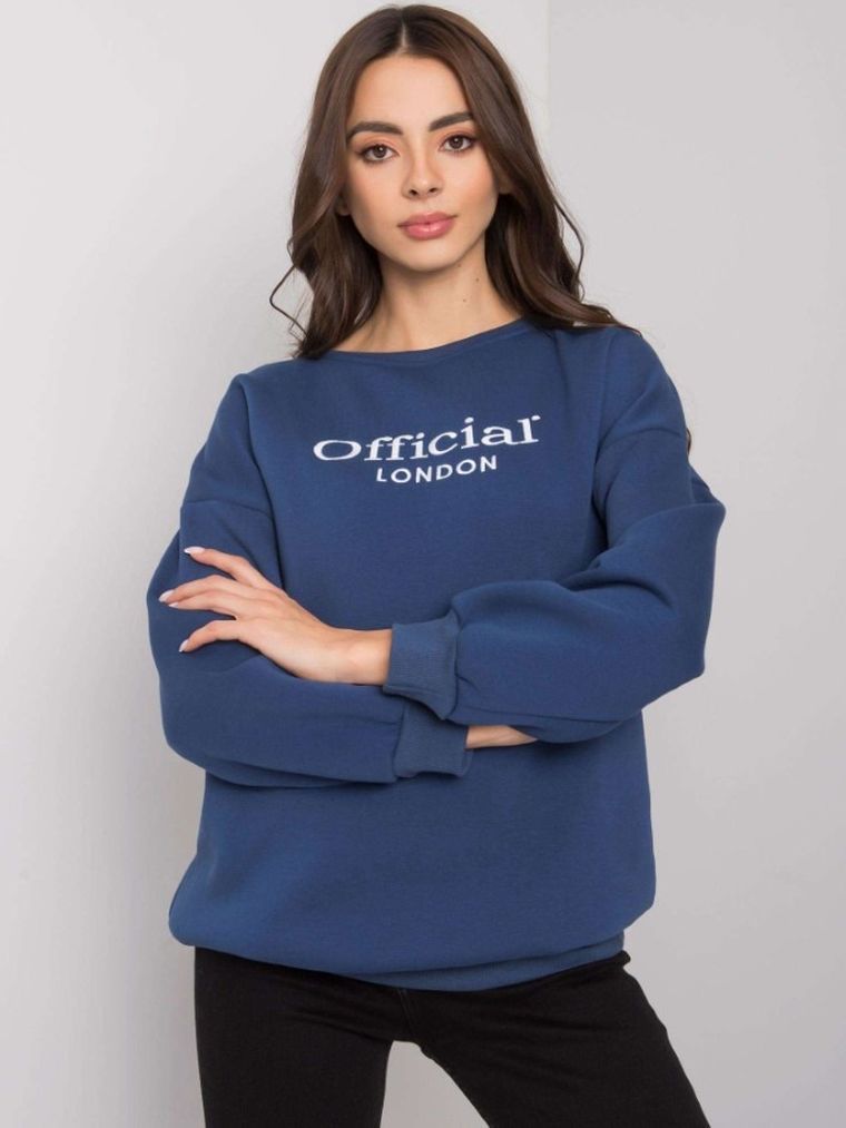 Bluza damska, granatowa, Ex Moda