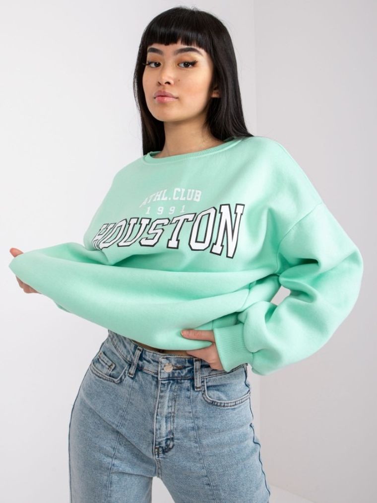 Bluza damska, miętowa, Ex Moda