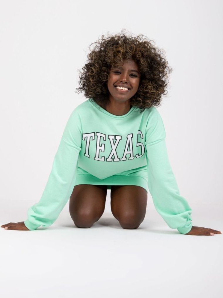 Bluza damska, miętowa, Ex Moda