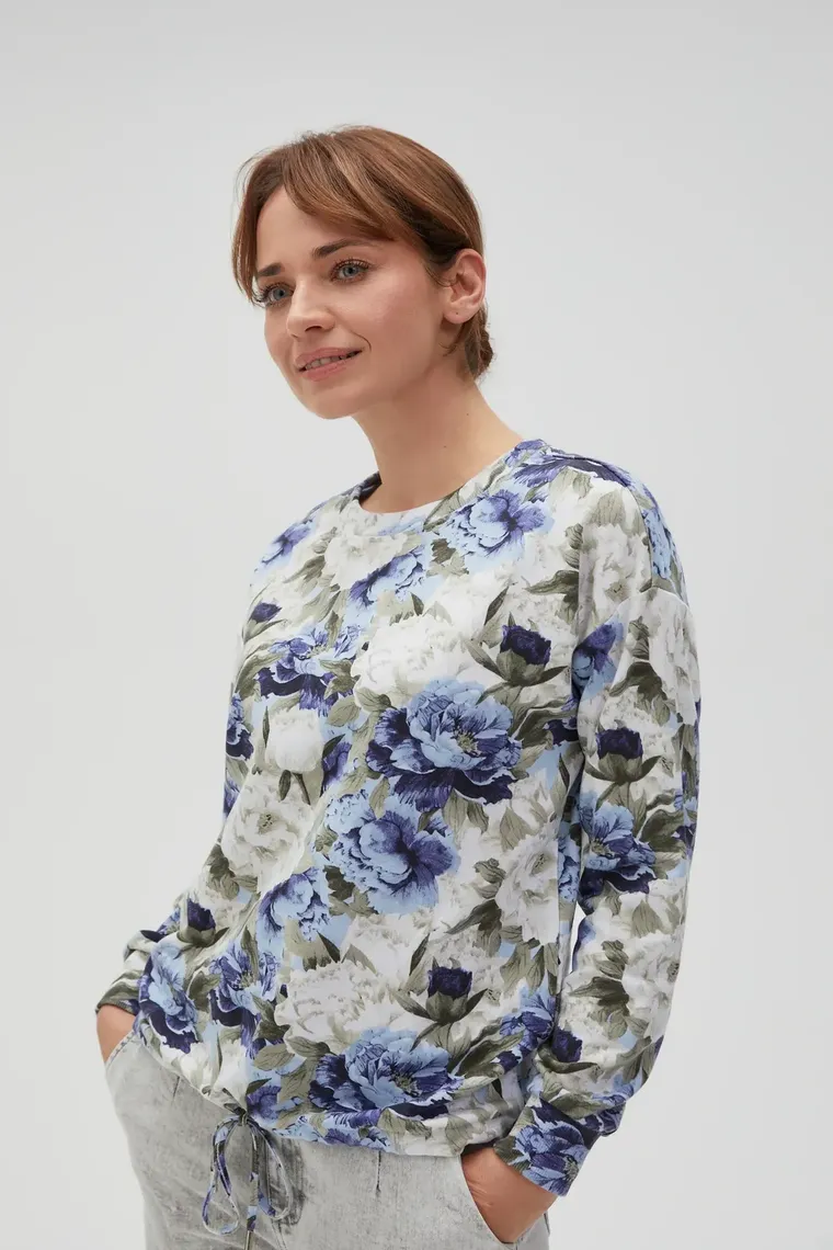 Bluza damska, niebieska, Moodo