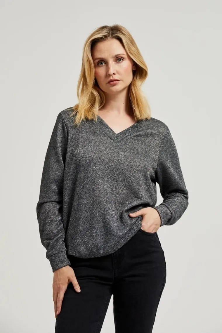 Bluza damska, szara, Moodo