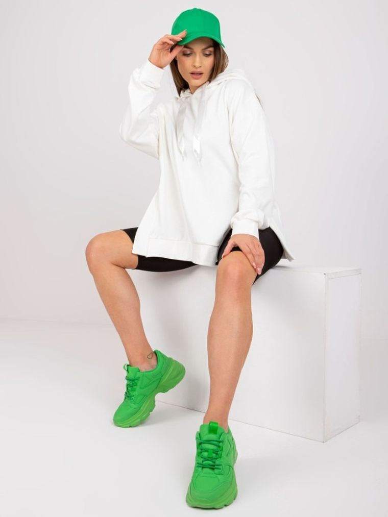 Bluza damska z kapturem, ecru, Ex Moda