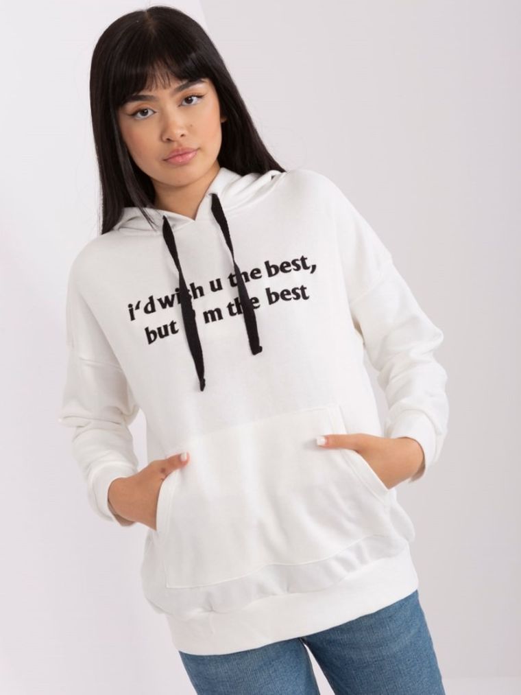 Bluza damska z kapturem, ecru, Lily Rose