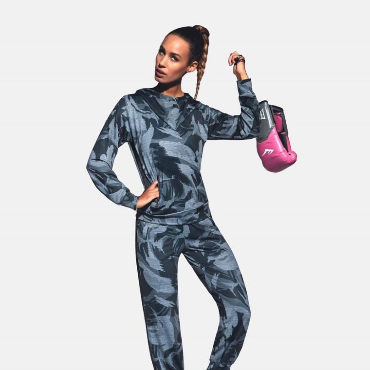 Bluza damska z kapturem, mix, Bas Black