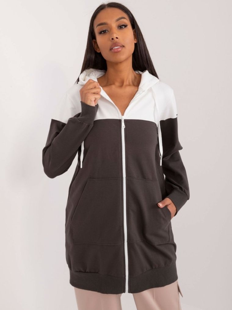 Bluza damska z kapturem, rozpinana, mix, Relevance