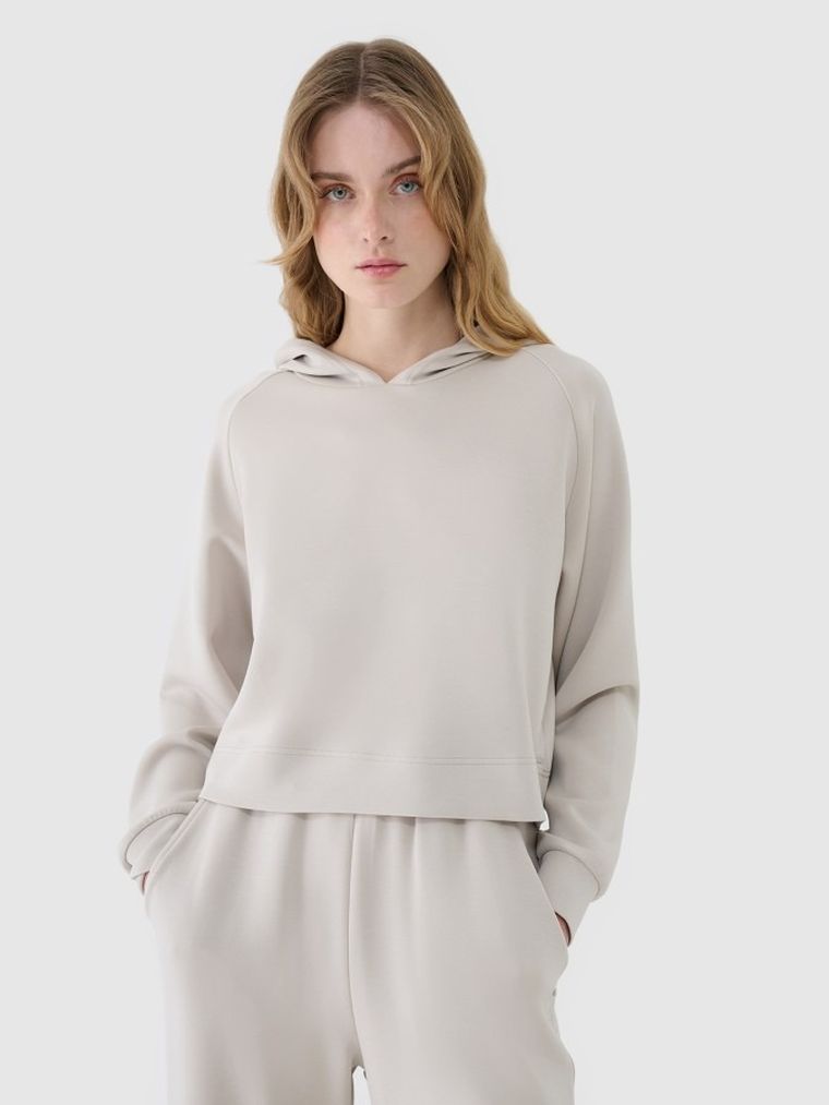 Bluza damska z kapturem, szara, 4F