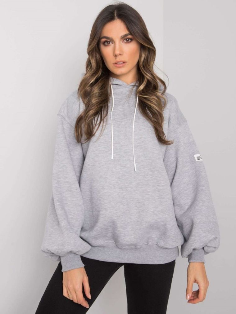 Bluza damska z kapturem, szara, Relevance