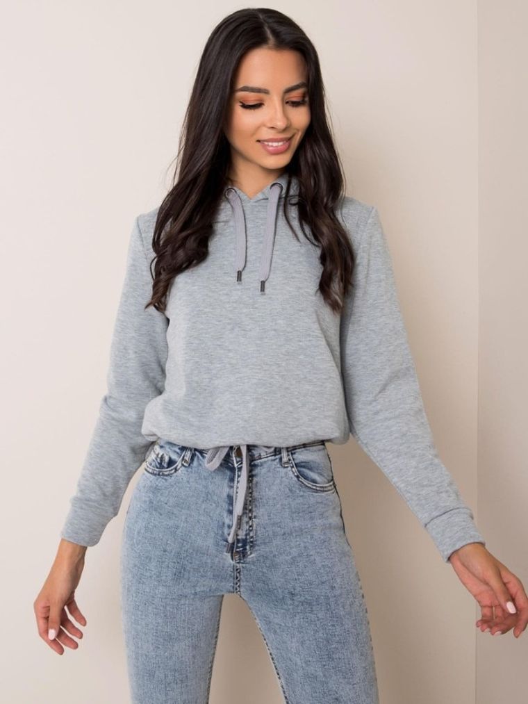 Bluza damska z kapturem, szara, Sublevel