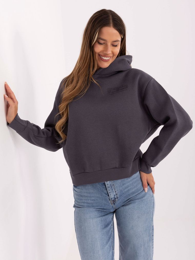 Bluza damska z kapturem, szara, Sublevel