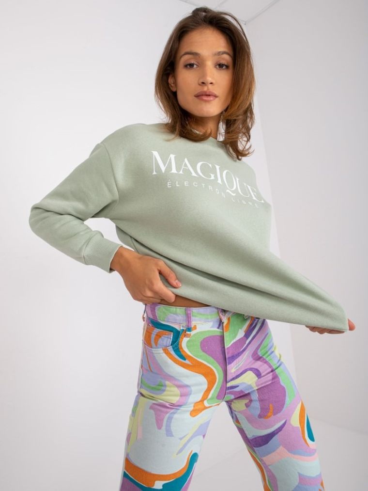 Bluza damska, zielona, Sublevel