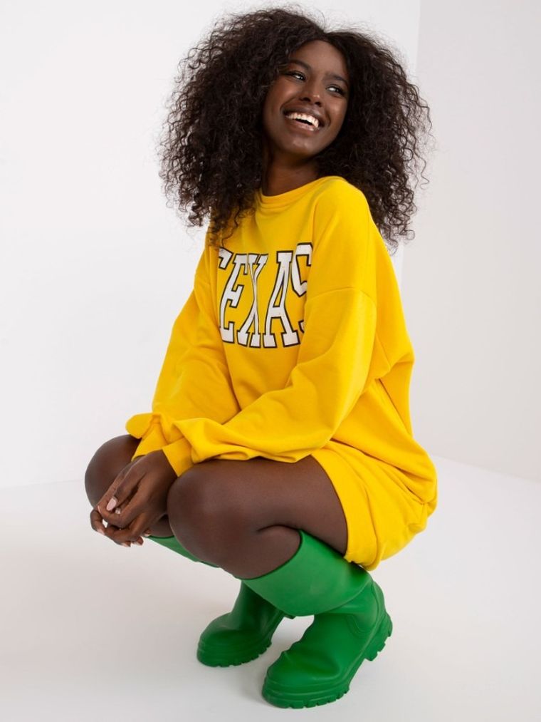 Bluza damska, żółta, Ex Moda