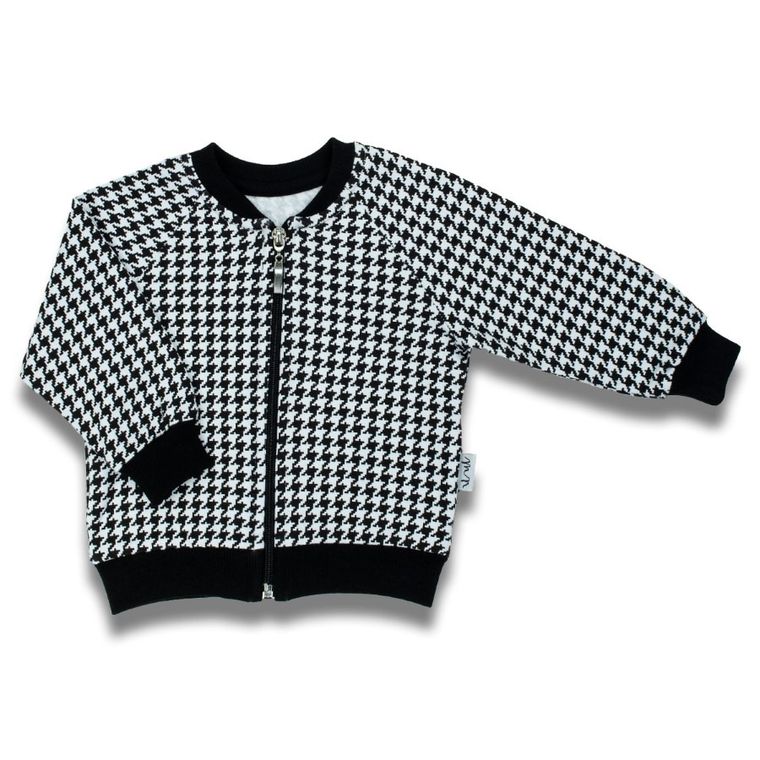 Bluza dziecięca, rozpinana, biało-czarna, Nicol