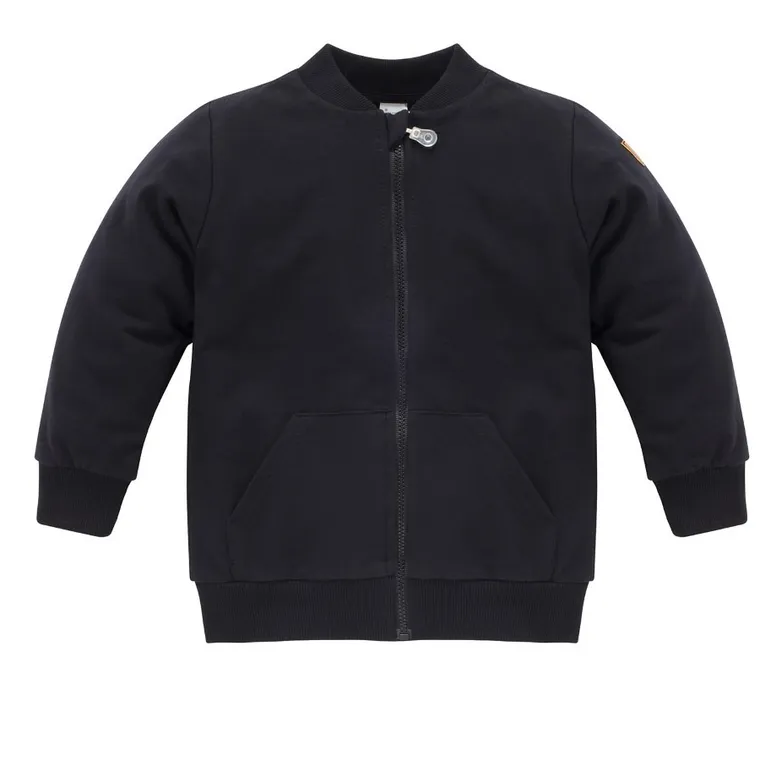 Bluza dziecięca, rozpinana, czarna, Pinokio