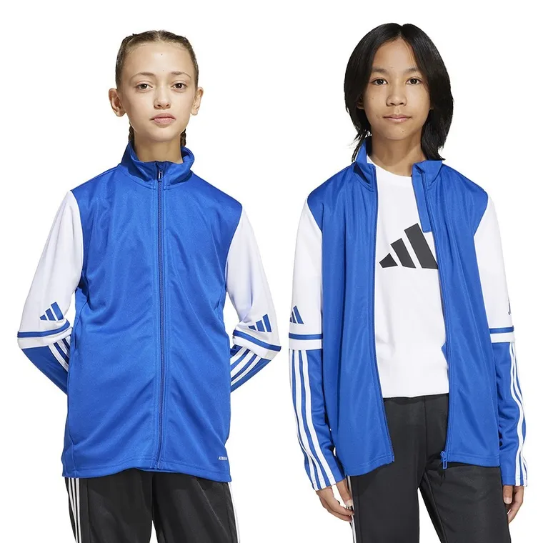 Bluza dziecięca, rozpinana, niebieska, Adidas Squadra