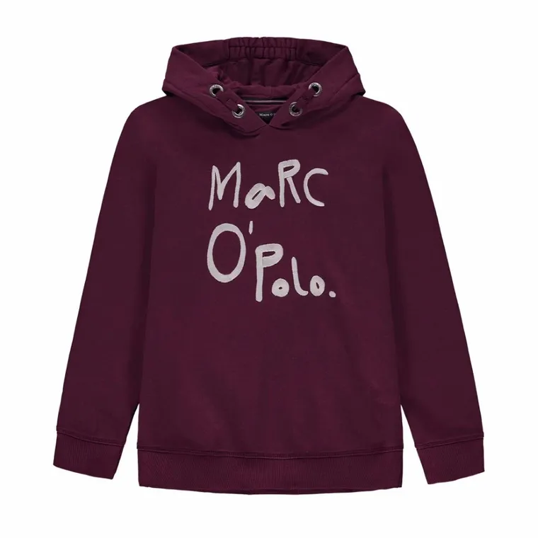 Bluza dziecięca z kapturem, bordowa, Marc O'Polo