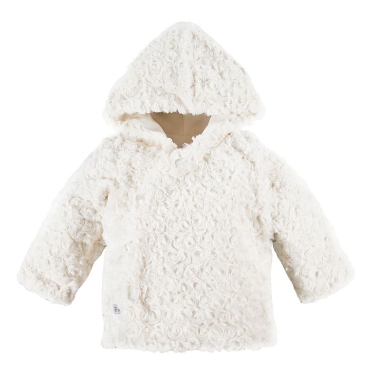 Bluza dziecięca z kapturem, rozpinana, ecru, Eevi