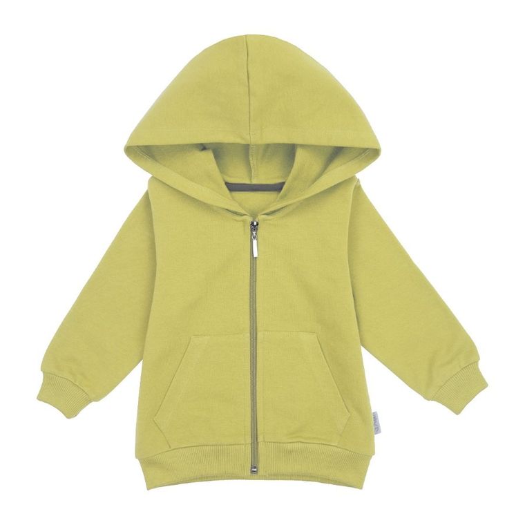 Bluza dziecięca z kapturem, rozpinana, limonkowa, Nicol