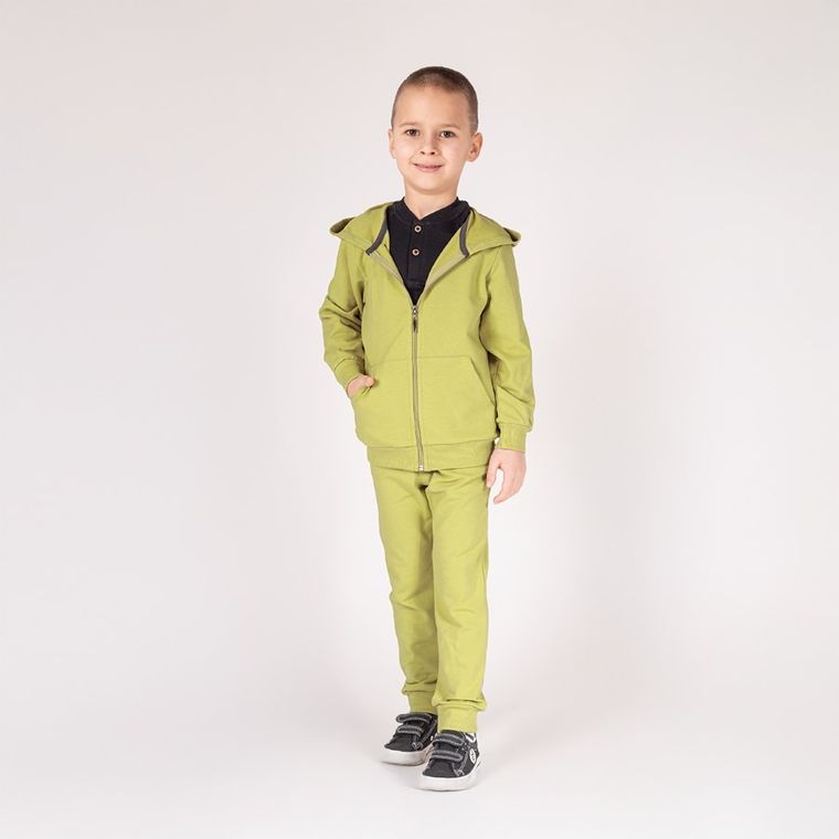 Bluza dziecięca z kapturem, rozpinana, limonkowa, Nicol