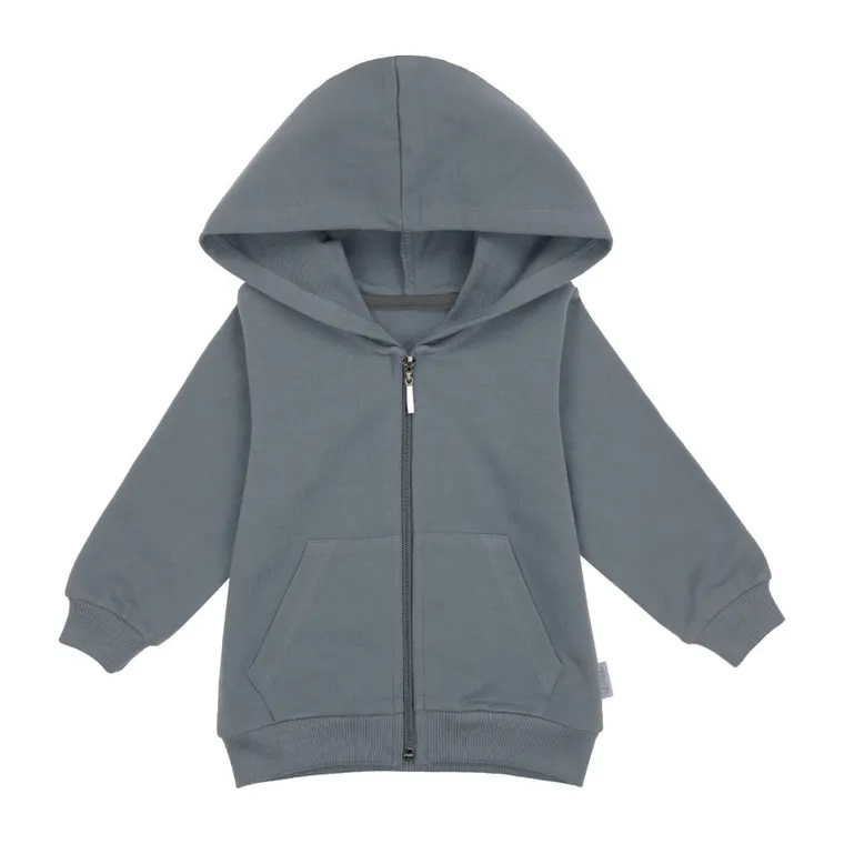 Bluza dziecięca z kapturem, rozpinana, szara, Nicol