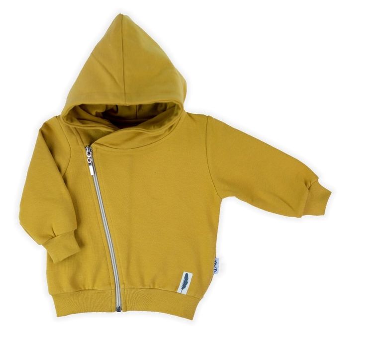 Bluza dziecięca z kapturem, rozpinana, żółta, Nicol