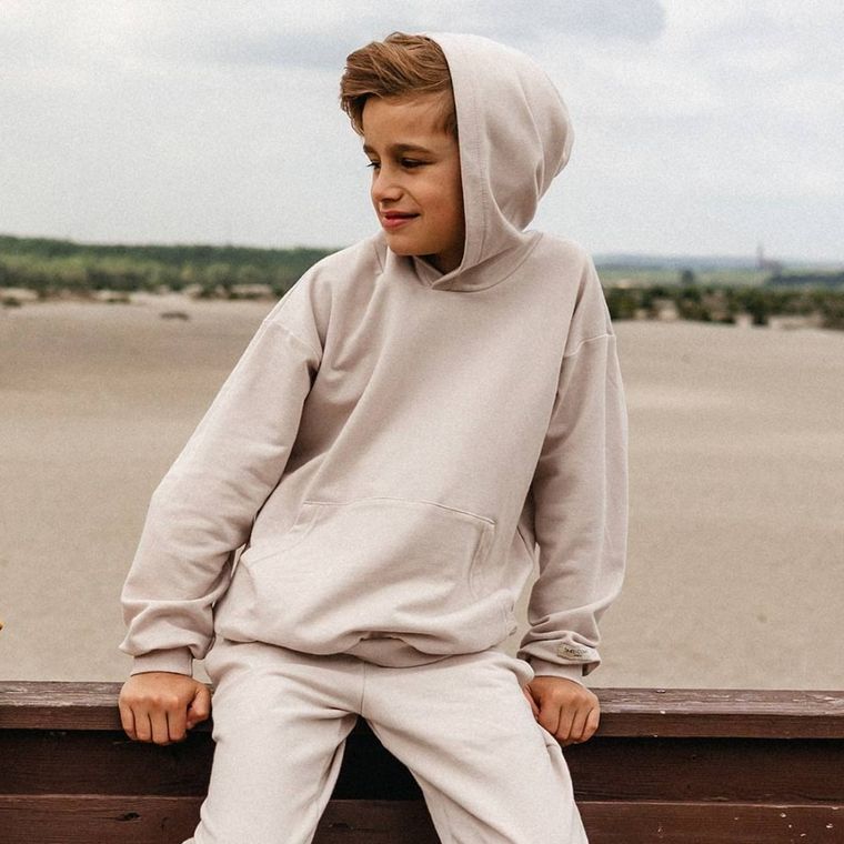 Bluza dziecięca z katurem, beżowa, Eevi