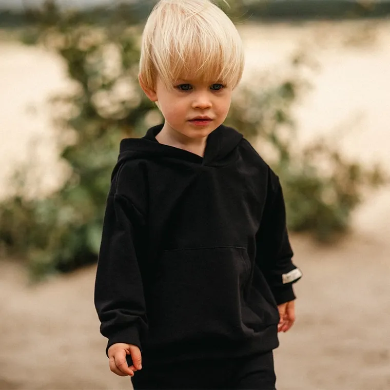 Bluza dziecięca z katurem, czarna, Eevi