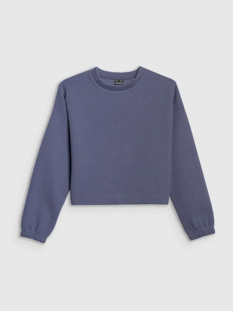 Bluza dziewczęca, niebieska, 4F