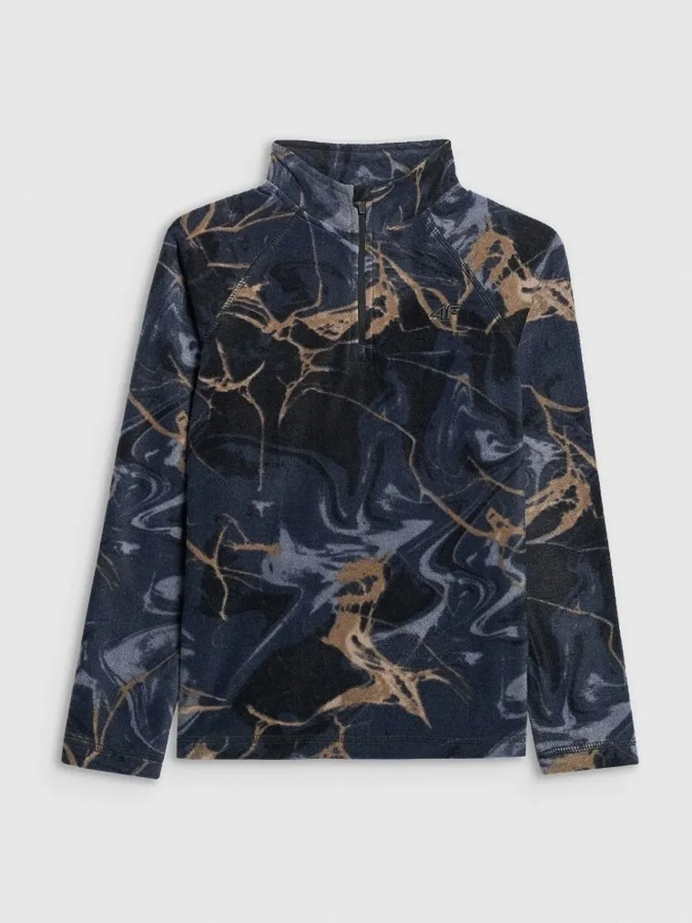 Bluza dziewczęca, polarowa, granatowa, 4F