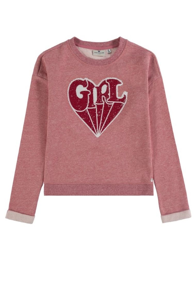 Bluza dziewczęca, różowa melanż, Tom Tailor