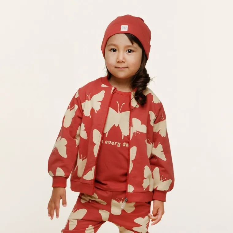 Bluza dziewczęca, rozpinana, czerwona, Pinokio