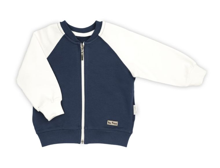 Bluza dziewczęca, rozpinana, granatowo-biała, Nicol